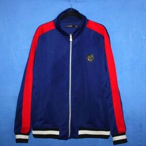 Hudson Outerwear Color Block Track Jacket Red/Blue 2X